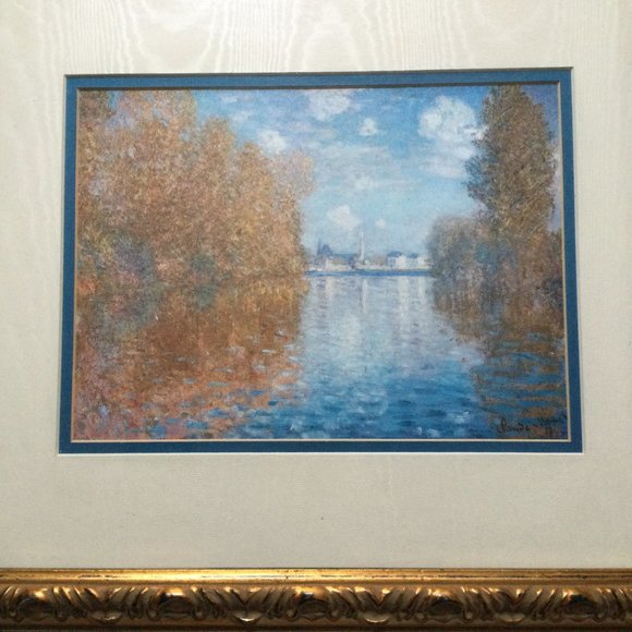 Claude Monet's " Autumn effect in Argenteuil" print nice frame small - Picture 4 of 5